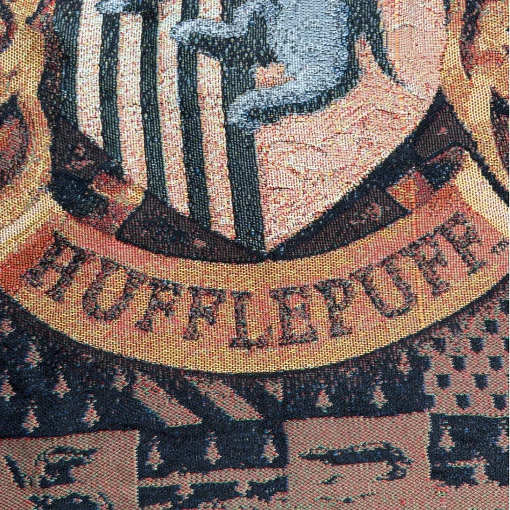 Harry Potter Hufflepuff House Crest WovenTapestry Throw Blanket WarnerBros 46x60